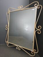 Curved Steel Framed Mirror