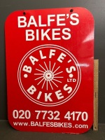 Balfes Bikes (UK) Double-Sided Sticker Aluminium Sign - 2