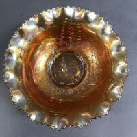 1930's Kangaroo Carnival Glass Master Bowl - Reg No. to Base - 2