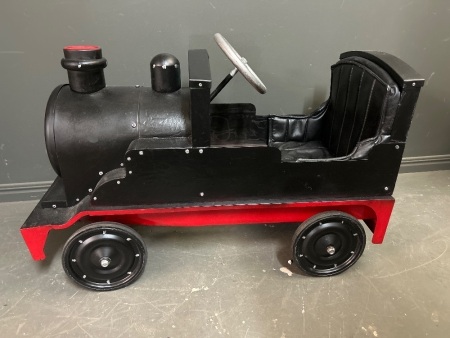 Painted Metal Pedal Train with Padded Seat