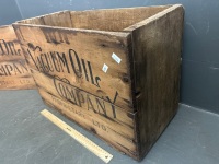 Large Vacuum Oil Company Wooden Crate and Additional Side Panel - 2