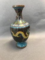 Beautiful Vintage Chinese Cloisonné Dragon Vase c1920