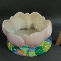 Clarice Cliff Hand Painted Lily Pad Bowl - 3