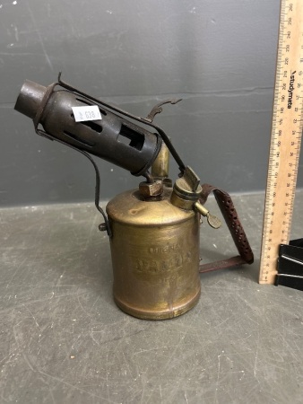 Original Primas 1 Pint Brass Blow Lamp (Marked)