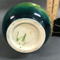 Signed Walter Moorcroft Columbine Green Pattern Vase - 3