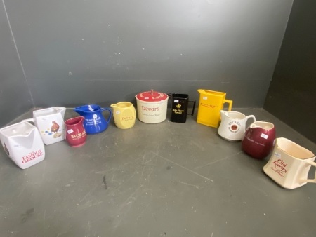 Mixed lot of Spirit Jugs and Ice Bucket