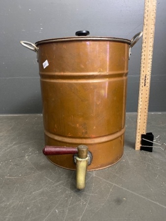 Copper Jug with Tap and Lid