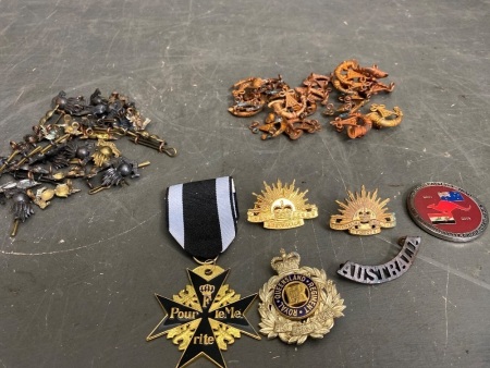 Defence Force Badges, Pack Engineers Collar Badges (30) & Pack Buglers (20)