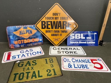 Selection of Small Man Cave Signs