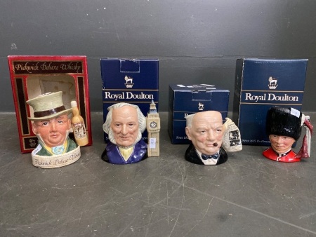 Four Royal Doulton Character Jugs