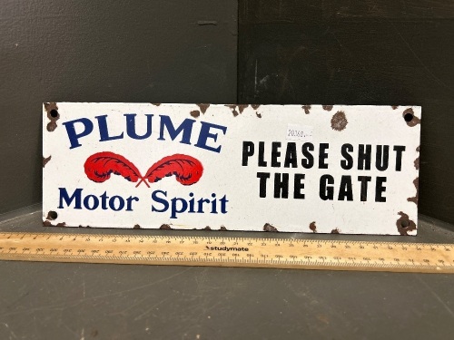 Please Shut the Gate Enamelled Metal Sign