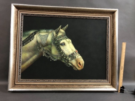 Large Framed Giclee Print of Bejwelled Horse