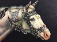 Large Framed Giclee Print of Bejwelled Horse - 2