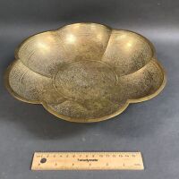 19th Century Indian Incised Brass Bowl