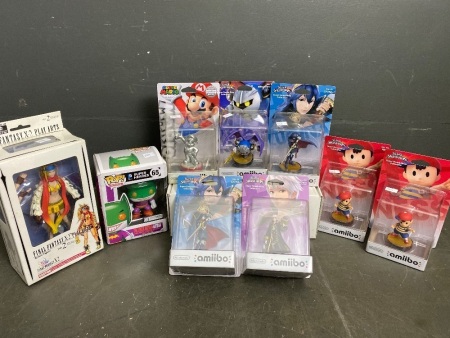 Selection of Amiibo figurines, Final Fantasy and Pop Hero