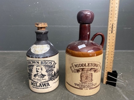 Brown Brothers and Middletons Port Bottles