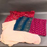 3 Sequin Silk Saris