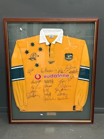 1999 Framed Wallabies World Cup Signed Jersey