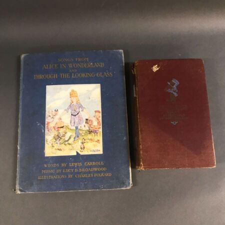 2 Early Alice in Wonderland Books - 1 is Rare Songs from Alice in Wonderland