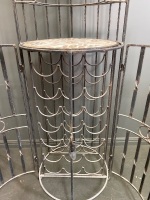 Tall Metal Outdoor Bar and Wine Rack - 4