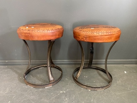 Pair of Hand Made Low Set Bar Stools