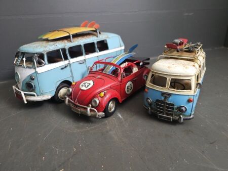 3 Tin VW Toys