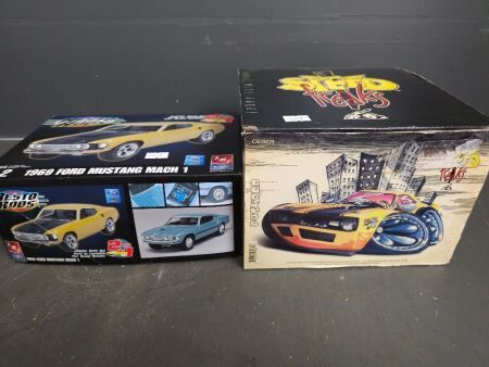 2 Model Cars - 1969 Ford Mustang and Resin Chevrolet 1969 Camar