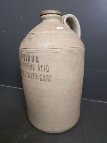 Cambell Bros. Stoneware Demijohn with Screw Stopper