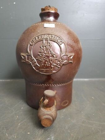 Brown Bendigo Pottery Flagon 