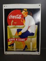 Enamel Coca Cola Sign