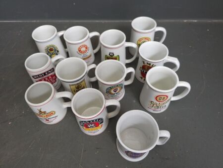 Collection of Vintage 12 Beer Mugs