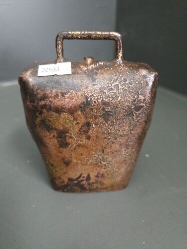 Small Condamine Cow Bell with AHO marking and Clanger 4in H