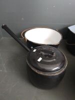 Large Enamel Pot Lot - 2