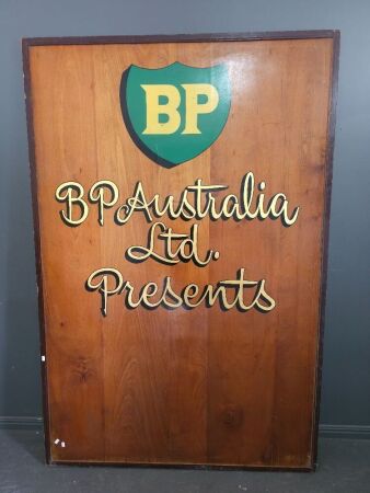 1950's BP Australia Ltd ' Pick a Box" TV Series Large Wooden Sign