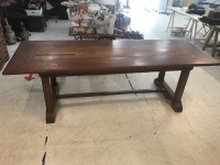 Large 2.4m Vintage Australian Hand Crafted Refrectory Table