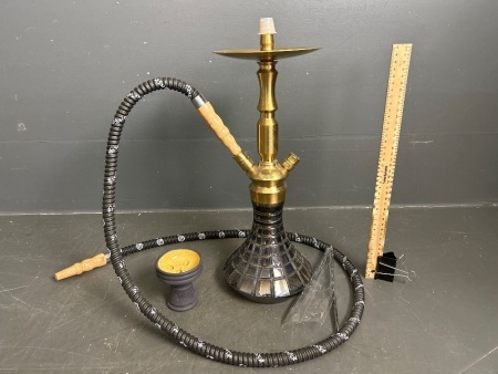 Indian Hookah - Pedro - Glass and Brass