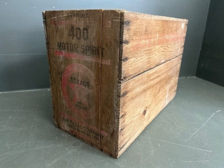 Texaco 400 Motor Spirit Wooden Box