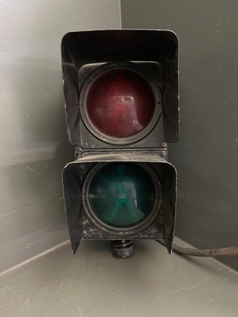 Original Vintage Traffic Pedestrian Lights - Green/Red