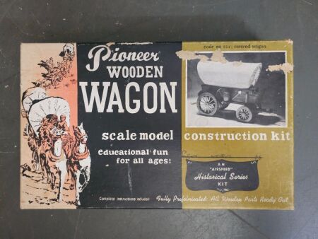 Pioneer Wooden Wagon Scale Model Construction Kit