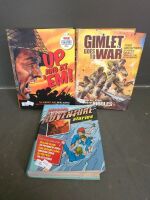 3 Books - Gimlet Goes to War, Up and At Em! & Classic Adventure Stories