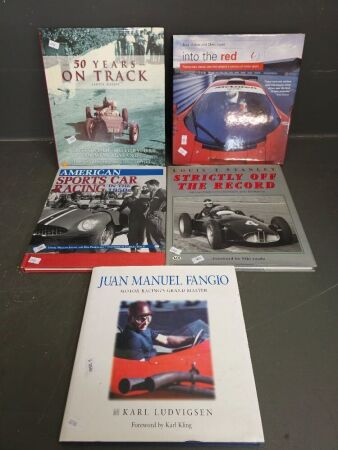 Five Hard Cover Coffee Table Books on Motor Sports