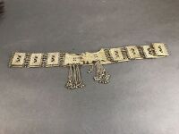 19th Century Middle Eastern White Metal Belt