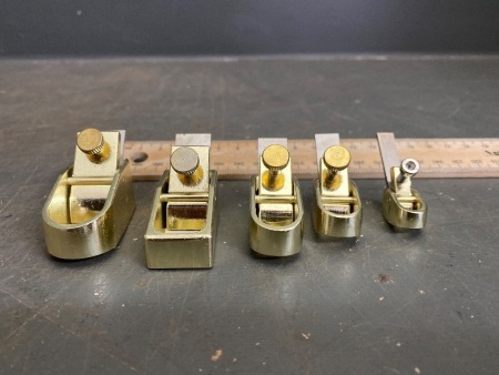 Set of brass violin planes