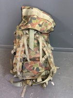 Camoflauge SOS Canvas Backpack marked May 95 - 2