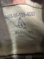 Camoflauge SOS Canvas Backpack marked May 95 - 3