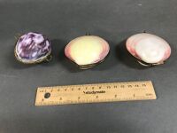 3 Vintage Hinged Shell Purses