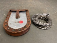 Schuahand & Schutt hand chain saw in leather case