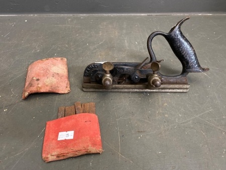 Stanley USA no 54 plough & rabbet with 8 cutters complete
