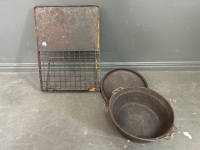 BBQ Plate on Legs and Camp Oven (10in) - 2