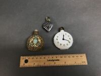 3 Antique Glass Perfume Bottles